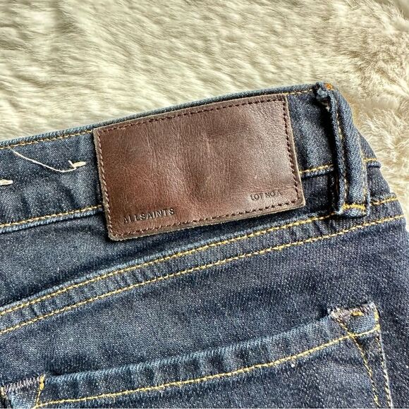 All Saints Ashby Low Rise Skinny Fit Jeans, 27 - Picture 9 of 9
